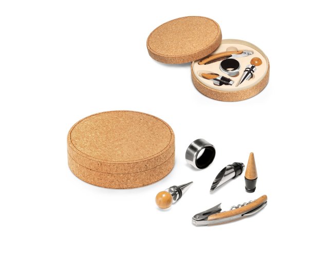 Kit Vinho 4 Peças Cortiça