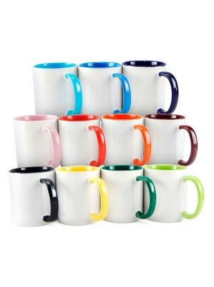 Caneca de Porcelana Bicolor Personalizada