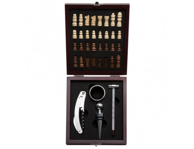 Kit Vinho com Xadrez 4 peças